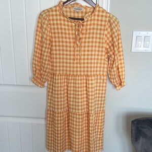 Nanette Lepore Orange Gingham Dress